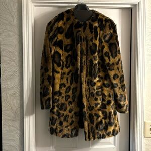 NWOT faux leopard coat